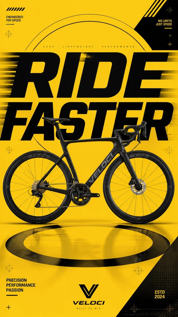 A premium commercial fitness advertising poster.Central Subject: prompt example