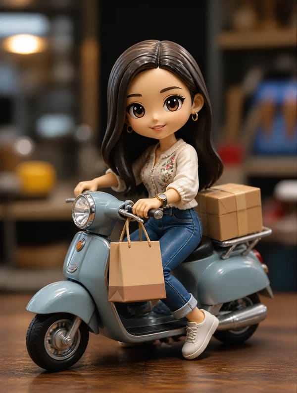 Prompt:Transform the uploaded image into a premium miniature collectible toy version of the ori…