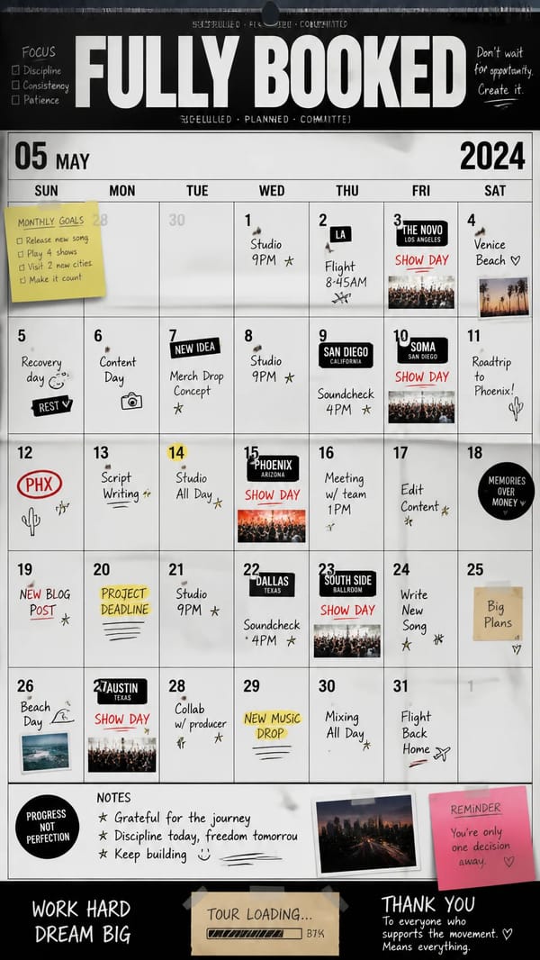 FULLY BOOKED prompt example