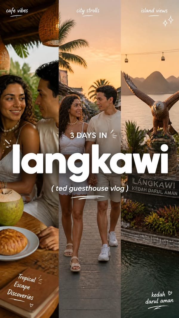Clean Triptych Travel Vlog Thumbnail prompt preview