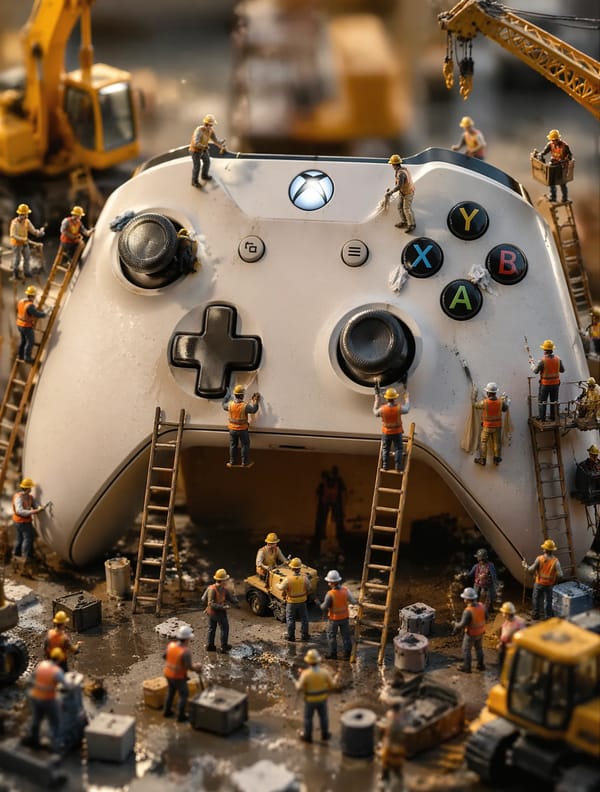 Transform the uploaded image into a hyper realistic miniature world where dozens of tiny worker…
