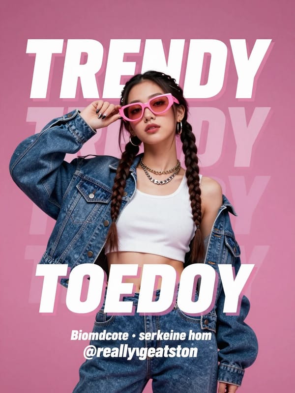trendy hip hop poster instagram trendy premium female prompt preview