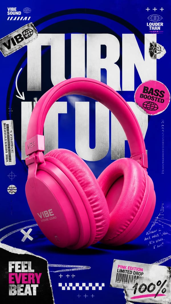A premium 9:16 streetwear accessories advertising poster.Central Subject: prompt preview