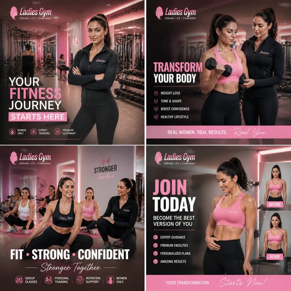 YOUR FITNESS JOURNEY STARTS HERE prompt example