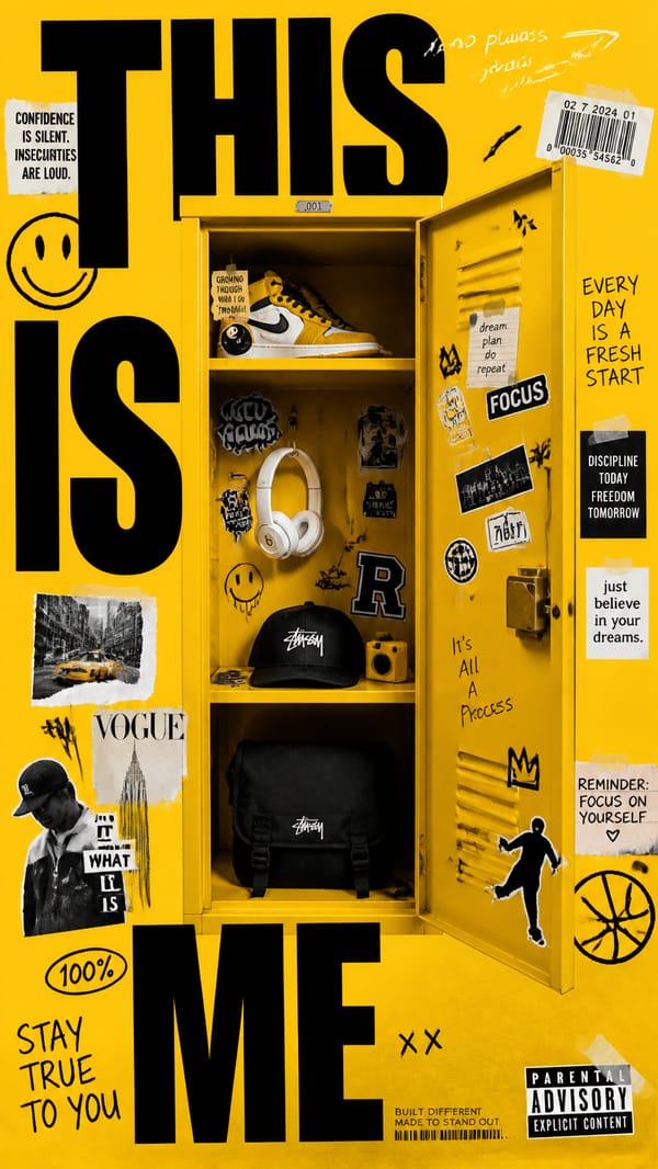 A premium 9:16 youth-culture advertising poster.Main Subject: prompt preview