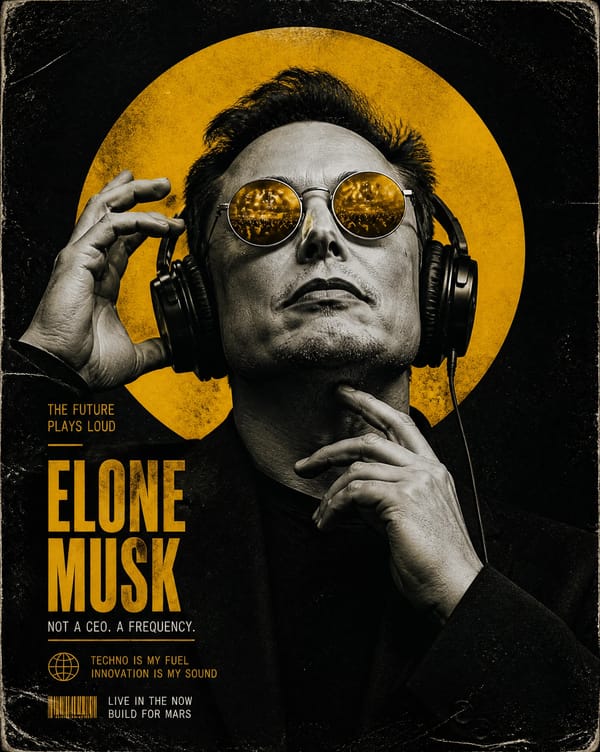 Create a dark, high‑contrast poster with a moody, underground club aesthetic. The composition f…