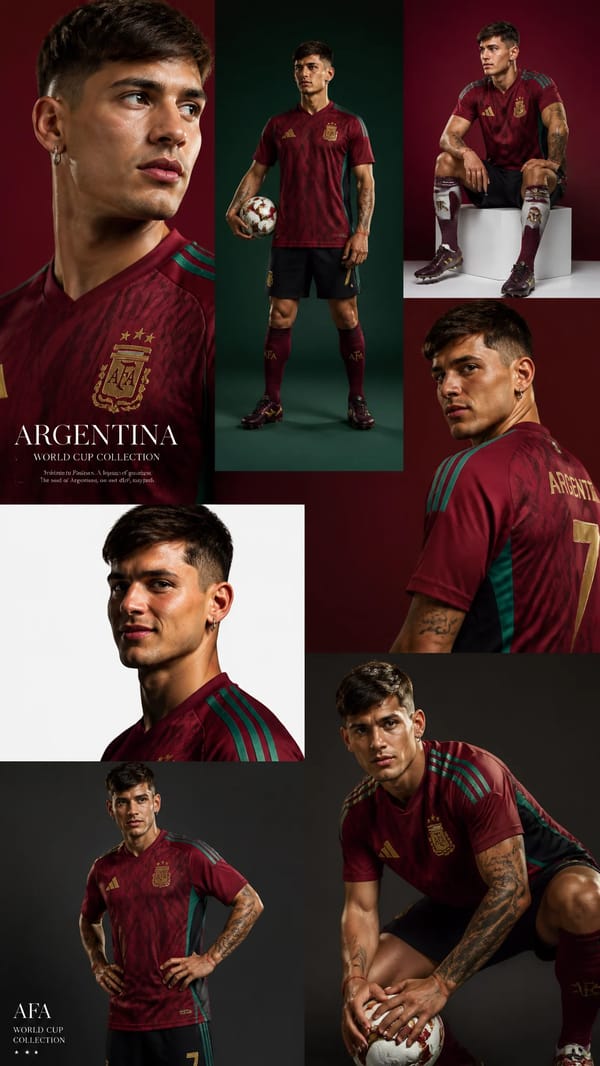 Use the reference image and Create a luxury sports fashion collage editorial featuring a stylish yo… prompt example