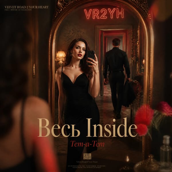 Create a vertical 9:16 high-end fashion campaign poster for Velvet Road 2 Your Heart. prompt pr…