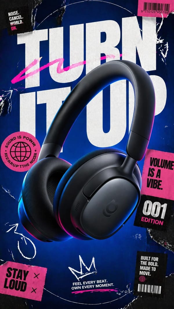 A premium 9:16 streetwear accessories advertising poster.Central Subject: prompt example