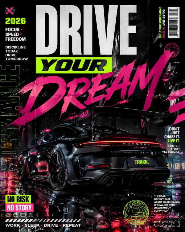 DRIVE YOUR DREAM prompt example