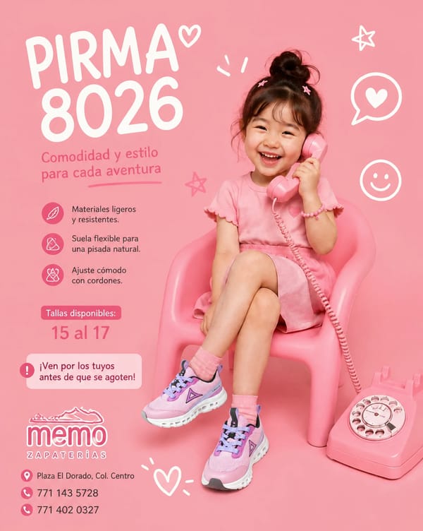 MEIGEN AI – PROMOCIONAL INFANTIL | ZAPATERÍAS MEMOREFERENCIASHe adjuntado dos imágenes:Imagen d…